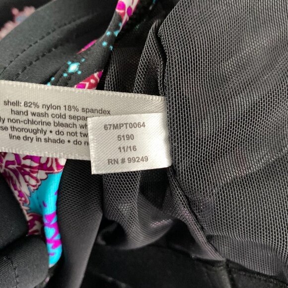 Catherines Tankini Swim Top Paisley Floral Multicolored Women's Size 20W - Picture 7 of 8